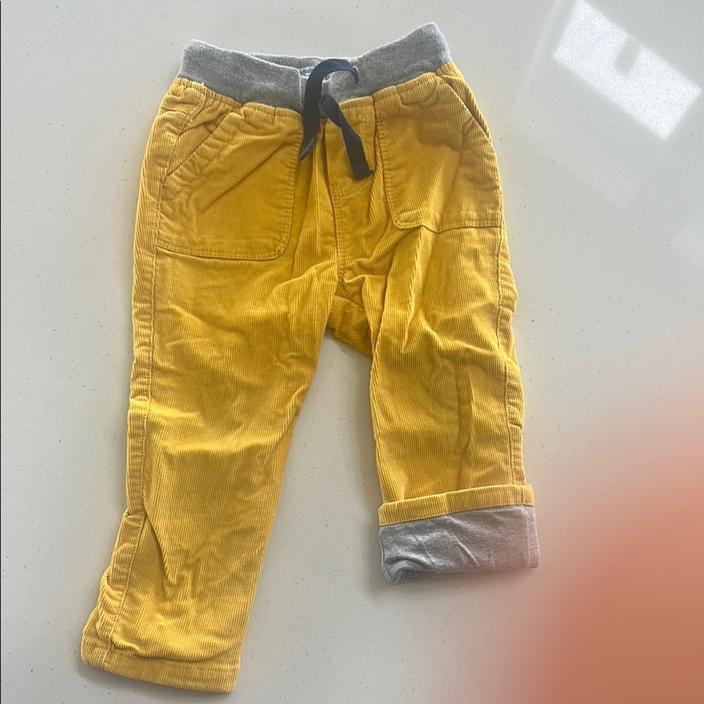 Mini Boden Yellow Courdory Pants